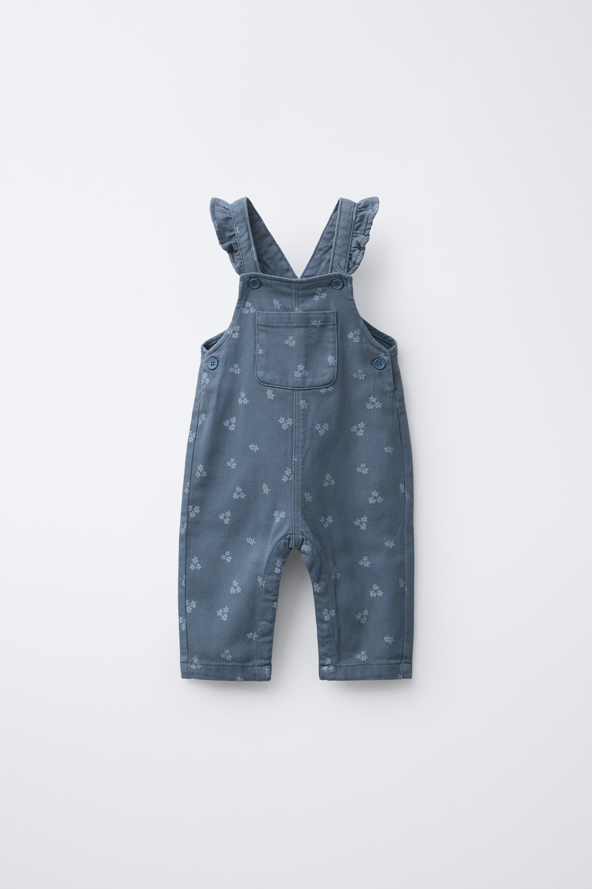 FLORAL TWILL OVERALLS